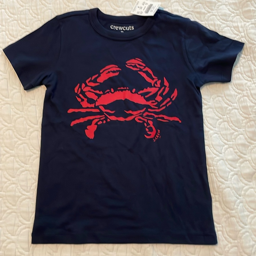 NWT XS (4-5) Crewcuts Crab Tee